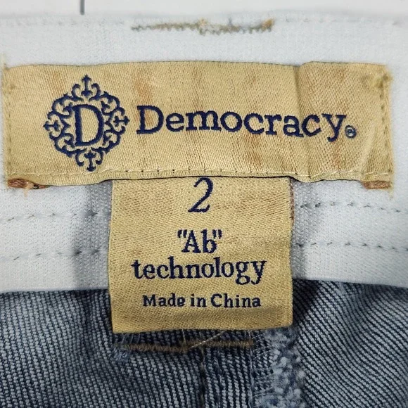 Democracy Ab Technology Slim straight Leg Jeans Blue Medium Wash Womens Size 2 - Picture 7 of 9
